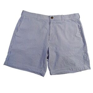 J.Crew Seersucker Striped Shorts – Blue/White – 7" Inseam – Men's Size 35